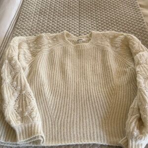 Splendid Cream Textured Sweater